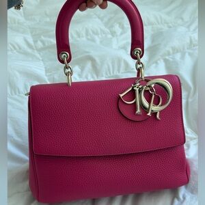Authentic Christian Dior Hot Pink Top Handle Bag